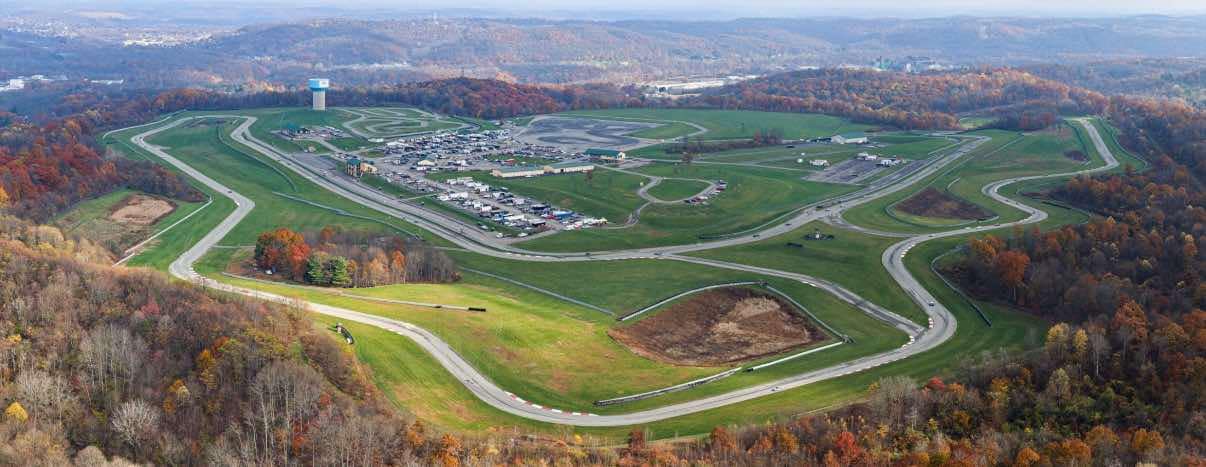Pitt Race Panorama - Aerial view of the racetrack
